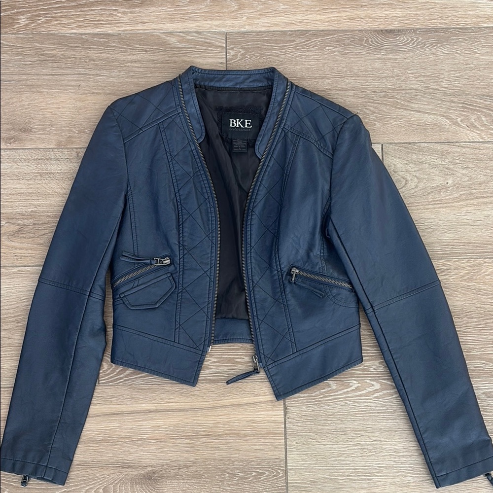 Blue Leather Jacket
